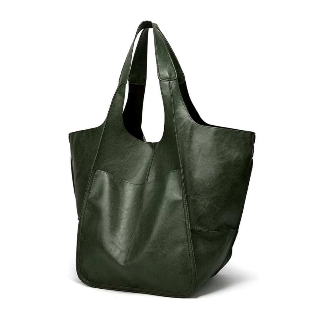 Übergroße Veganleder Tote Bag mit Magnetverschluss