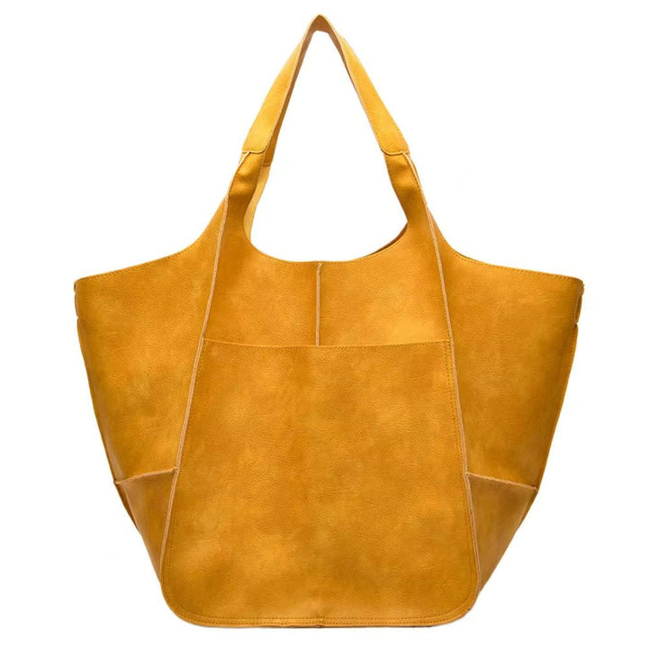 Übergroße Veganleder Tote Bag mit Magnetverschluss