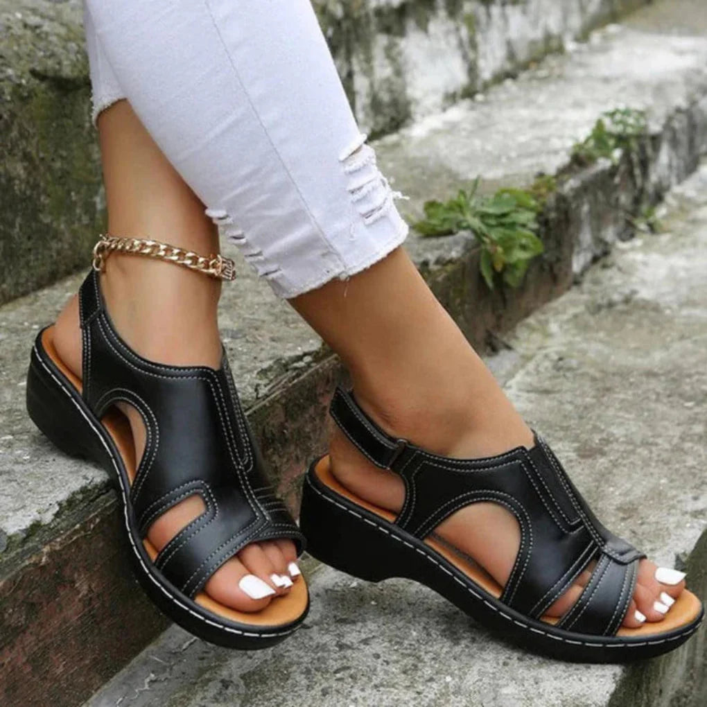 Lukas | Damen Frühlings Cutout Plateau Sandalen