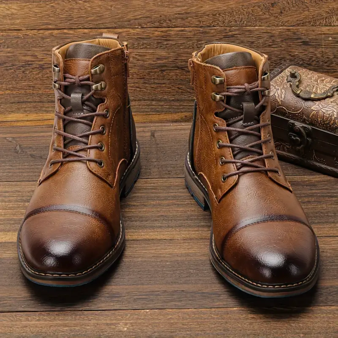 Dominic | Herren klassische Stiefeletten mit rundem Zehenbereich