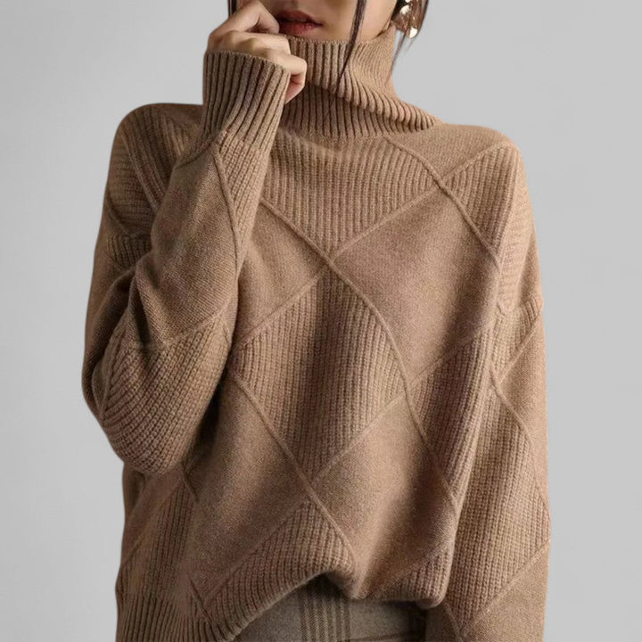 Susanne | Rollkragen Locker Geschnittener Pullover für Damen