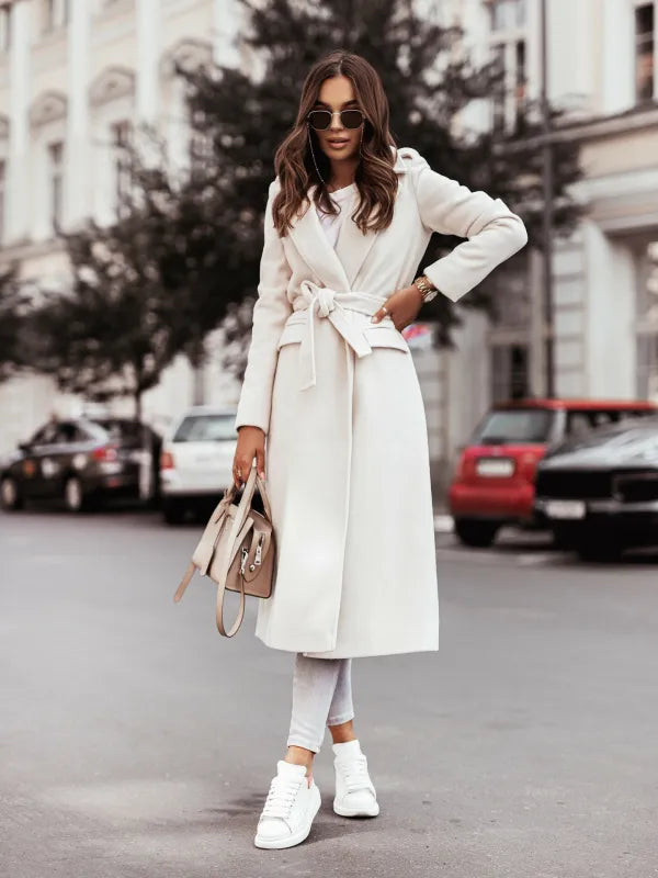 Helene | Damen Langer Mantel im lässigen Streetstyle