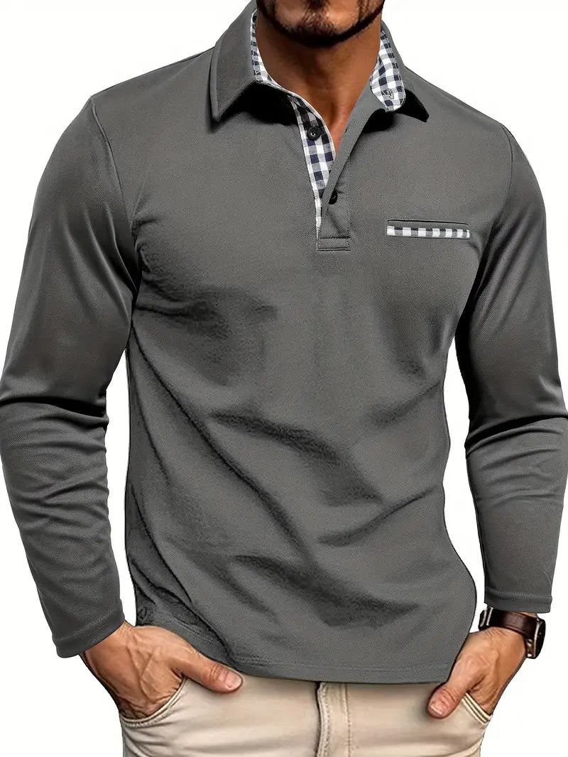 Oliver | Herren Langarm Freizeit-Polohemd