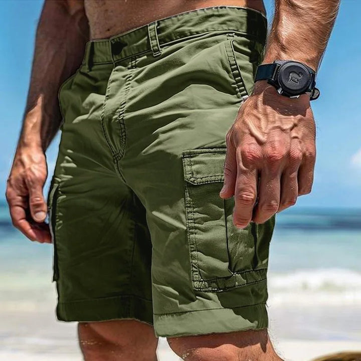 Fabian | Herren Cargo Short mit Seitentaschen Knielang Gerade Schnitt