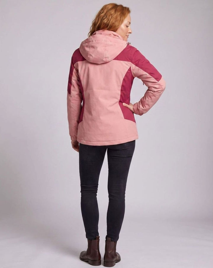 Damen 2-in-1 Softshell Outdoorjacke mit Fleece-Innenjacke und Kapuze