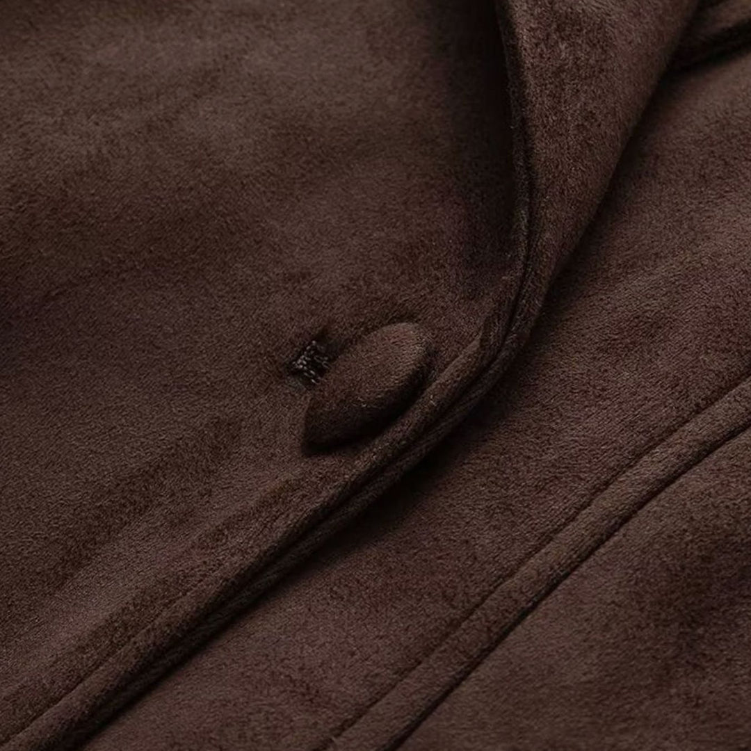 Damen Übergangsjacke Kurzmantel mit Bindegürtel Reverskragen