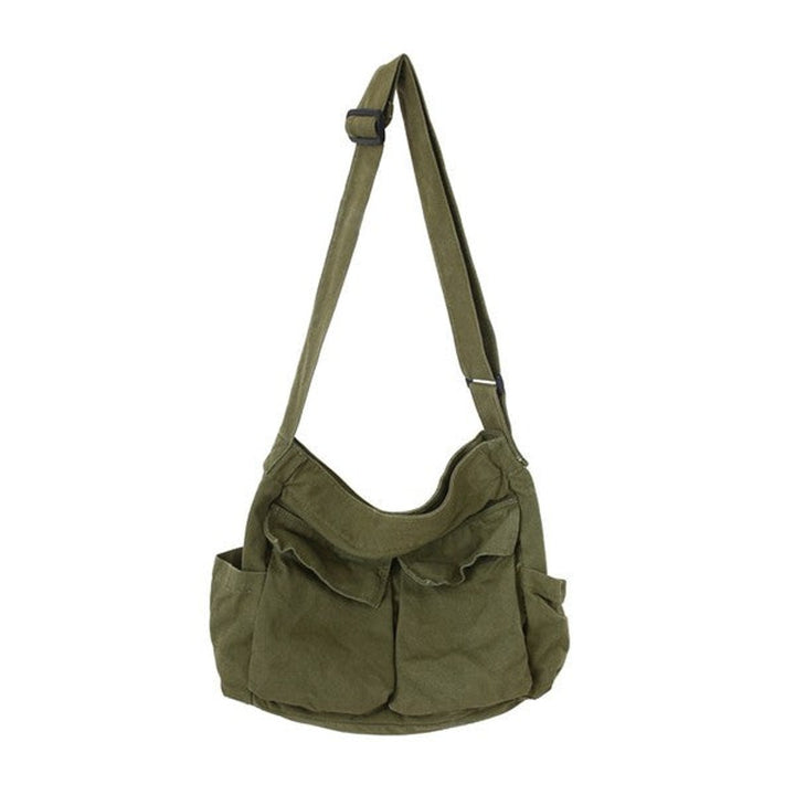 Damen Übergroße Canvas Tote Bag Messenger Schultertasche