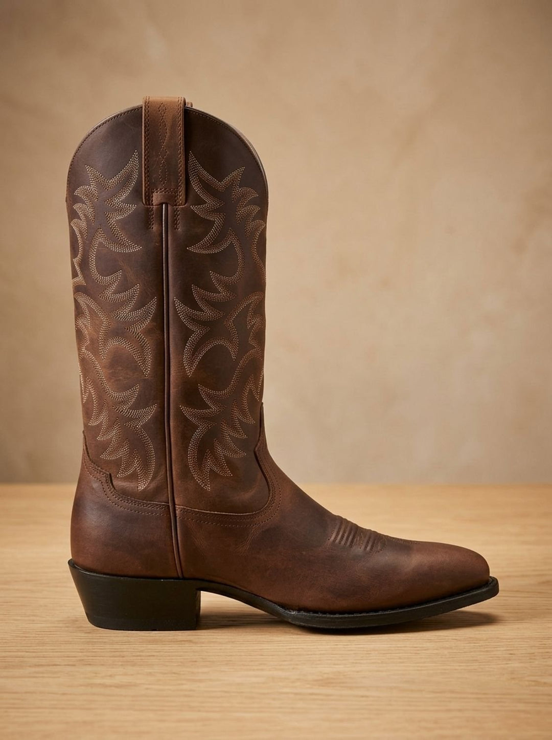 Damen Bestickte Western Cowboy Mid-Calf Stiefel mit Blockabsatz