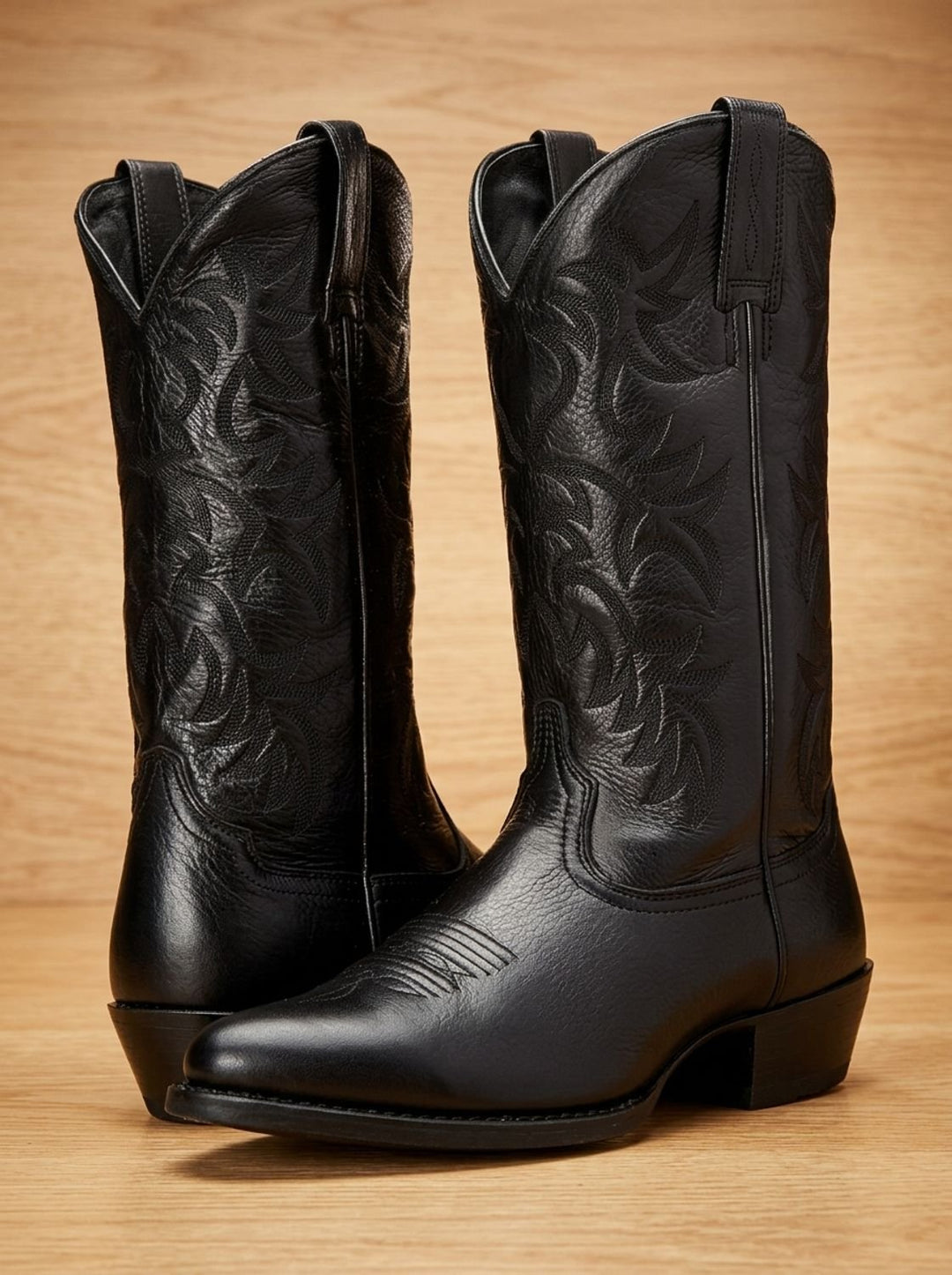 Damen Bestickte Western Cowboy Mid-Calf Stiefel mit Blockabsatz