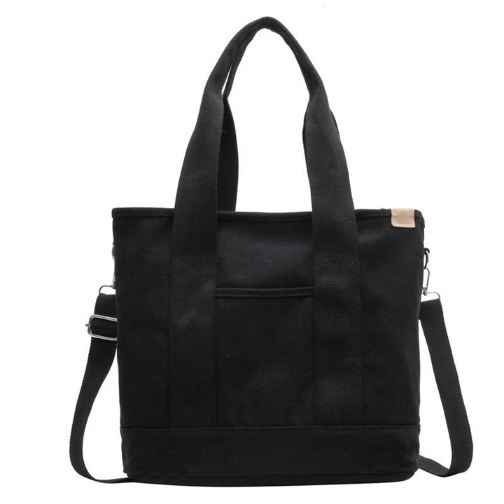Damen Canvas Tote Bag Multifunktionale Schultertasche mit Schultergurt