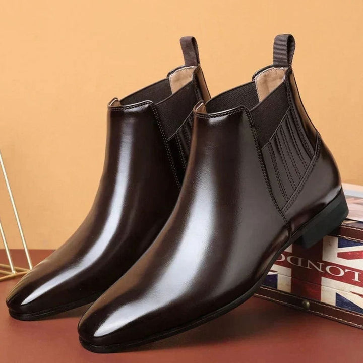 Damen Chelsea Stiefeletten mit spitzer Zehenpartie Slip-on - Dunkelbraun
