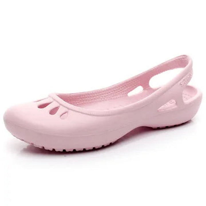 Damen Comfortable Sandals Leichte Jelly-Flats Slingback Ausschnitt - Pink
