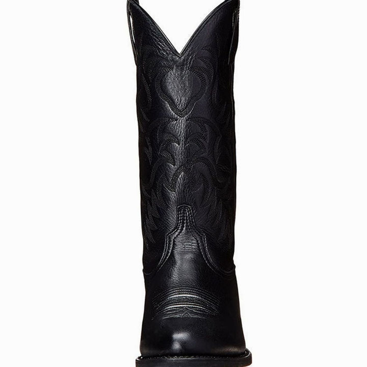 Damen Cowboyboots klassische Stiefel mit Western-Stickerei