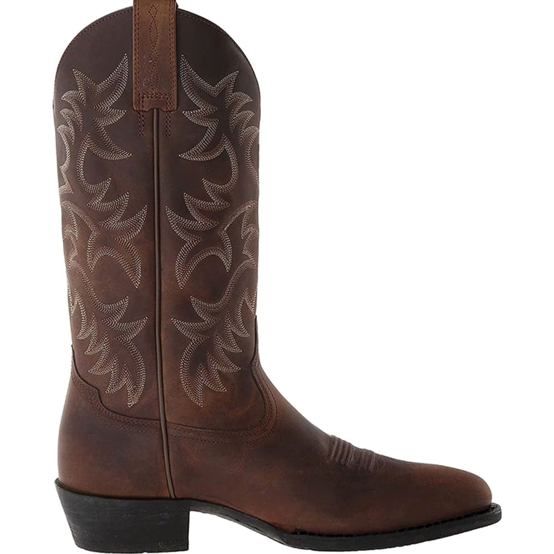 Damen Cowboyboots klassische Stiefel mit Western-Stickerei