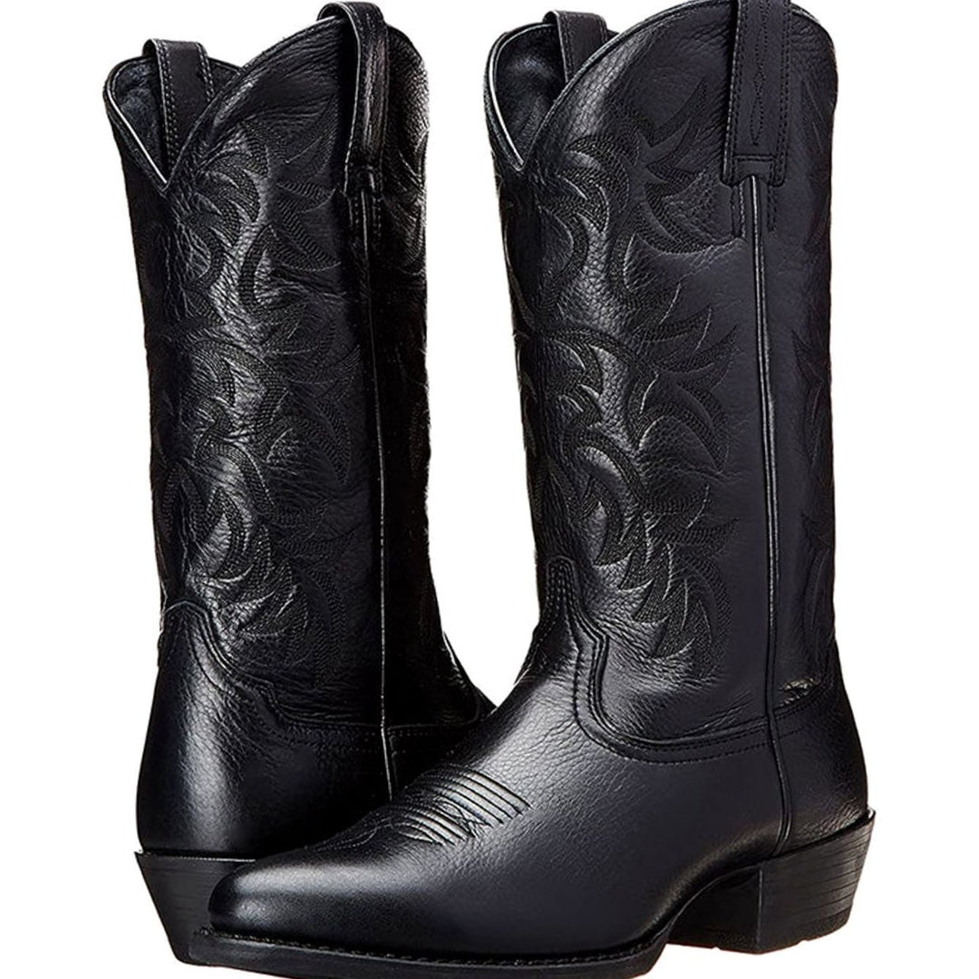 Damen Cowboyboots klassische Stiefel mit Western-Stickerei