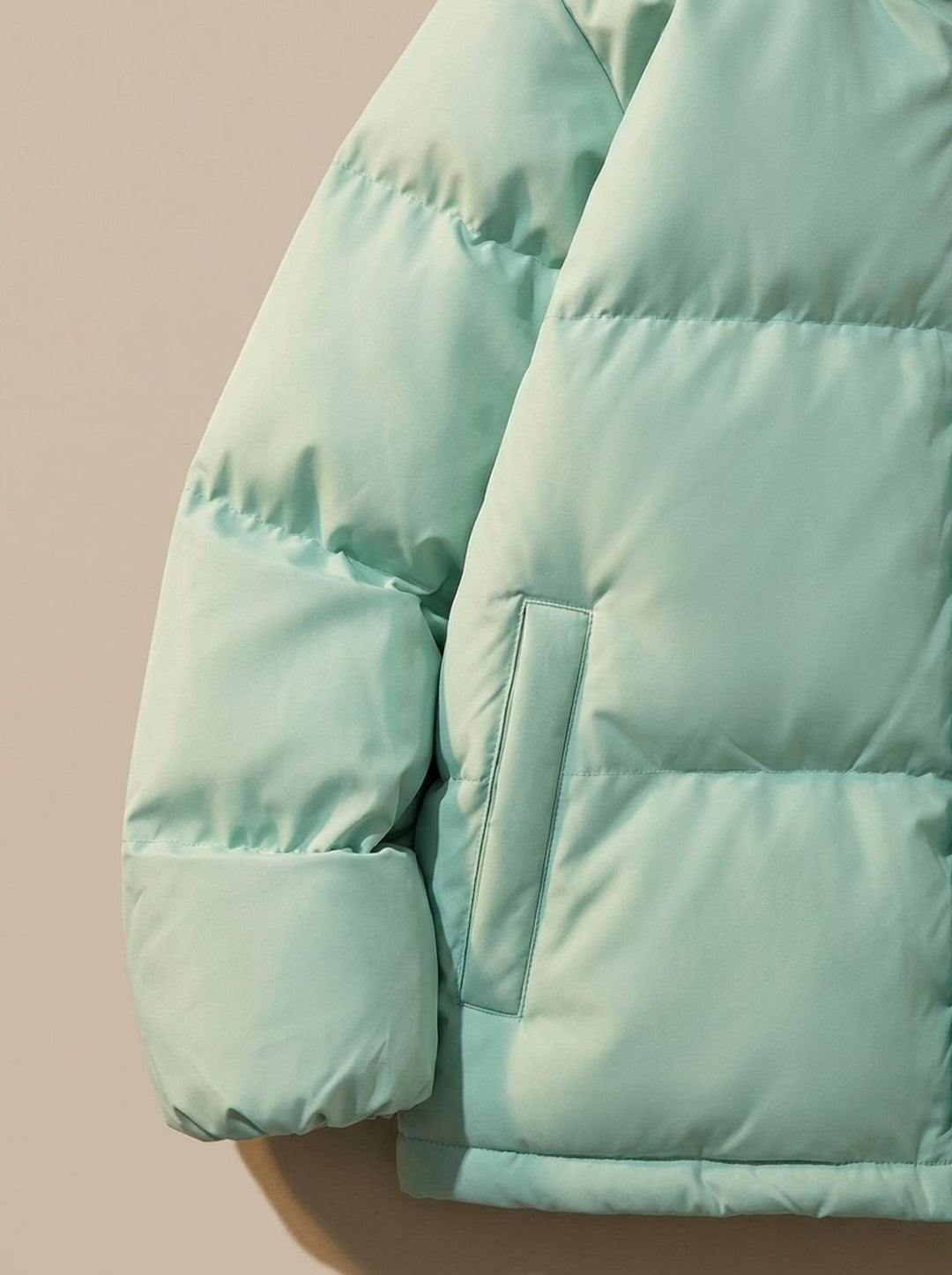 Damen Daunenjacke mit Kapuze Sherpa-Fleece-Futter Winterjacke