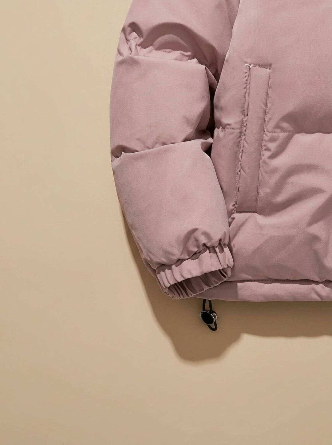 Damen Daunenjacke mit Kapuze Sherpa-Fleece-Futter Winterjacke