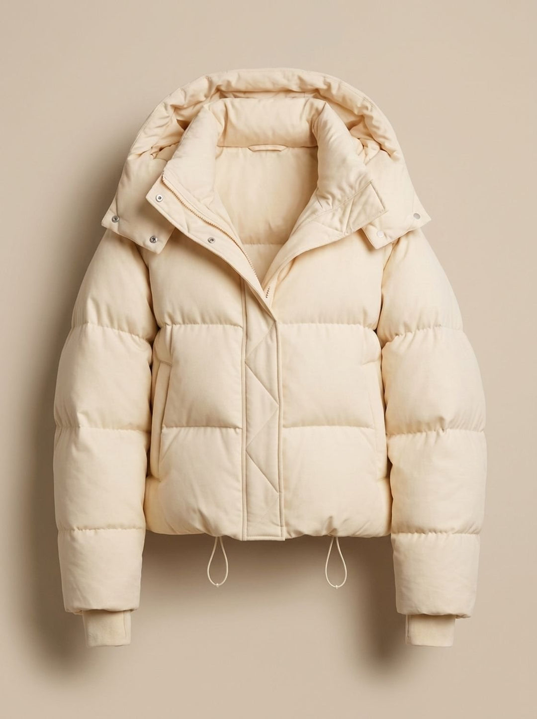 Damen Daunenjacke Oversize Kapuze Kurzjacke Winter