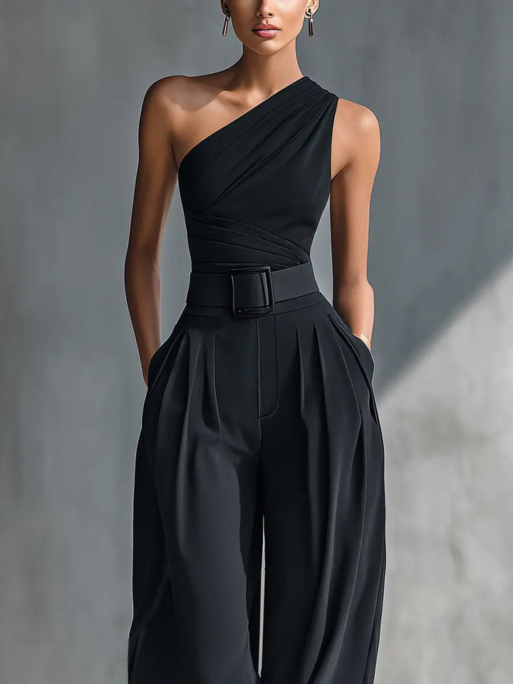 Damen Einteiliger Strick-Top Wide-Leg-Hosen-Set