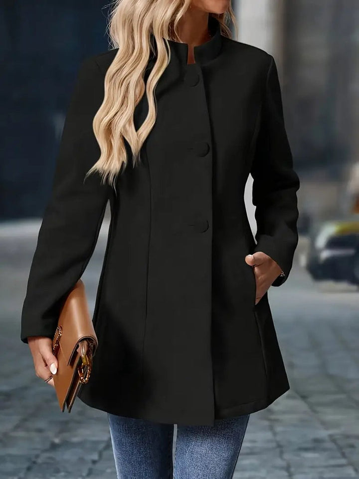Damen Eleganter Stehkragen Women Coat Figurbetonter Blazer