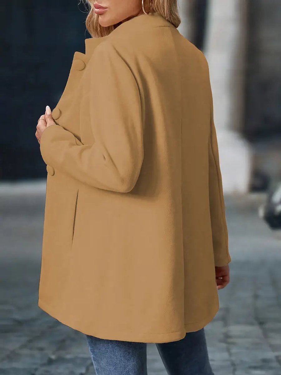 Damen Eleganter Stehkragen Women Coat Figurbetonter Blazer