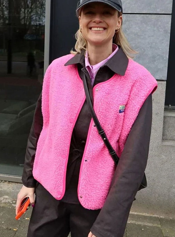 Damen Fleece Bodywarmer Ärmellose Weste - Rosenrot