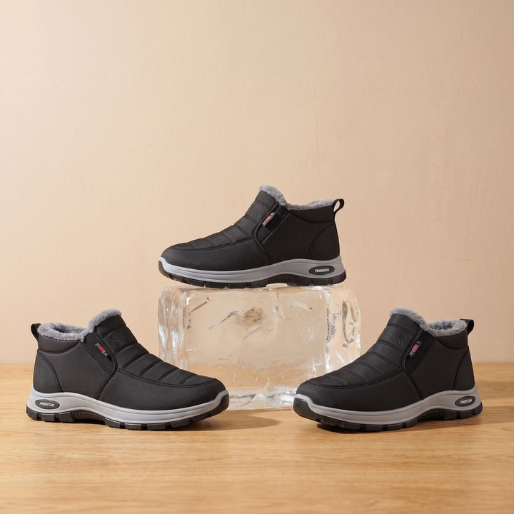Damen Gefütterte Slip-On Winterstiefeletten Rutschfest