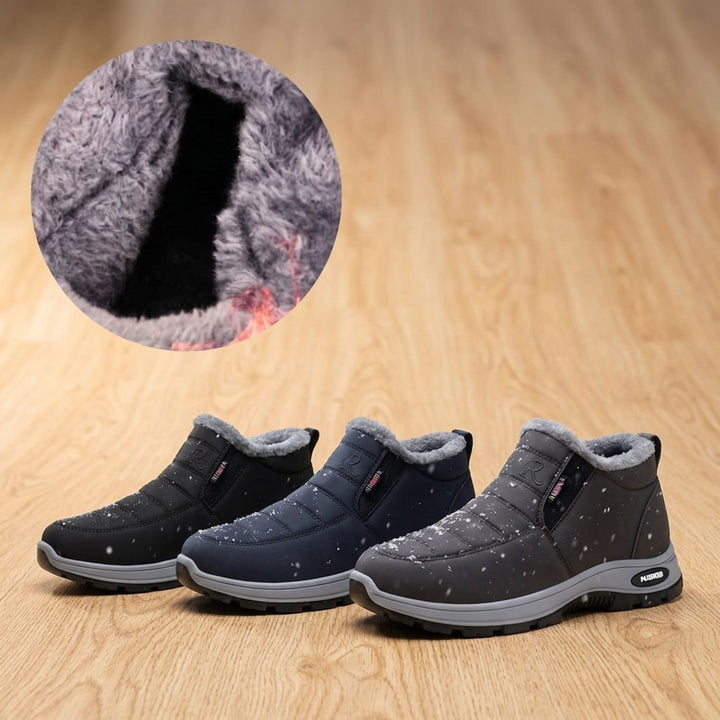 Damen Gefütterte Slip-On Winterstiefeletten Rutschfest