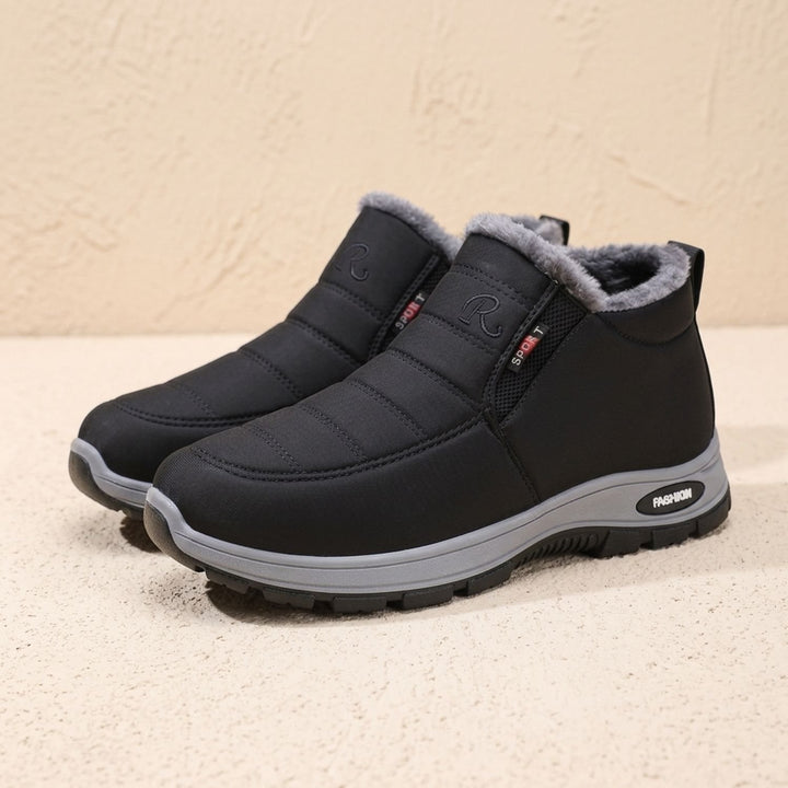 Damen Gefütterte Slip-On Winterstiefeletten Rutschfest
