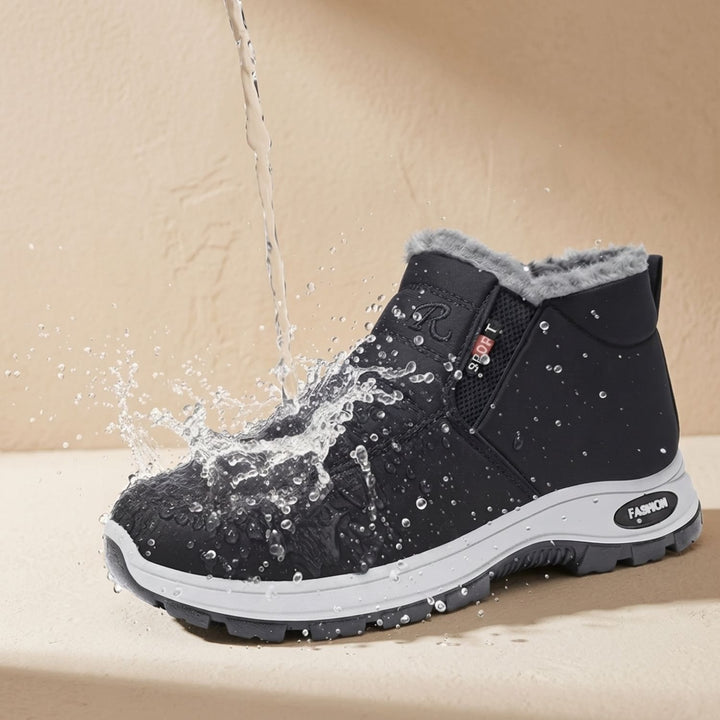 Damen Gefütterte Slip-On Winterstiefeletten Rutschfest