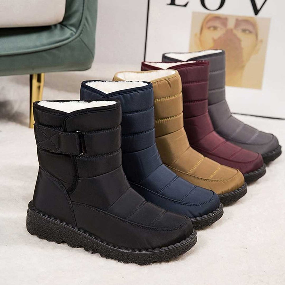 Damen Gefütterte Wasserdichte Rutschfeste Knee High Boots Thermostiefel