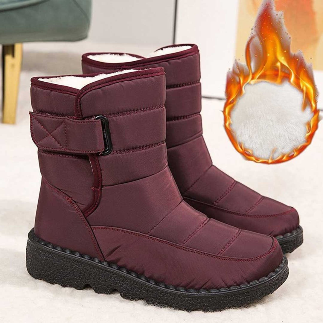 Damen Gefütterte Wasserdichte Rutschfeste Knee High Boots Thermostiefel