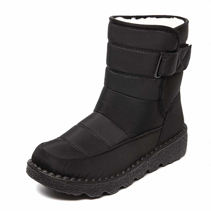 Damen Gefütterte Wasserdichte Rutschfeste Knee High Boots Thermostiefel - Schwarz