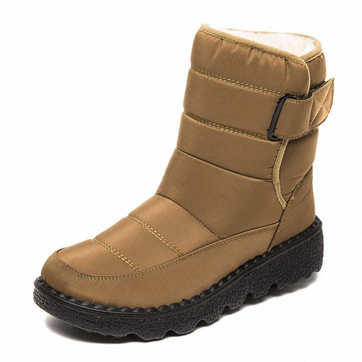 Damen Gefütterte Wasserdichte Rutschfeste Knee High Boots Thermostiefel - Khaki