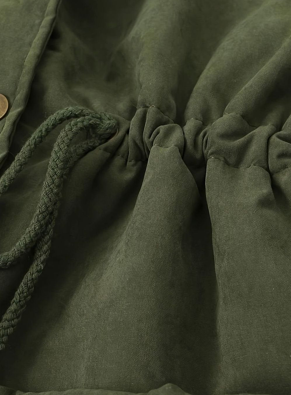 Damen Gefütterter Winter-Parka mit Teddykragen und Tunnelzug
