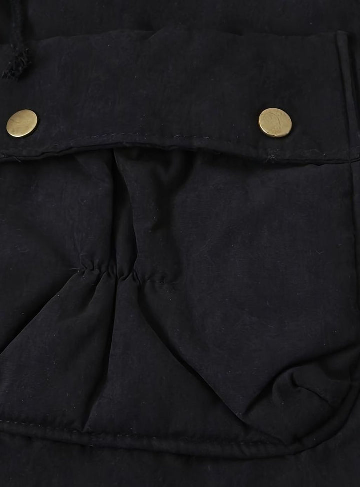 Damen Gefütterter Winter-Parka mit Teddykragen und Tunnelzug