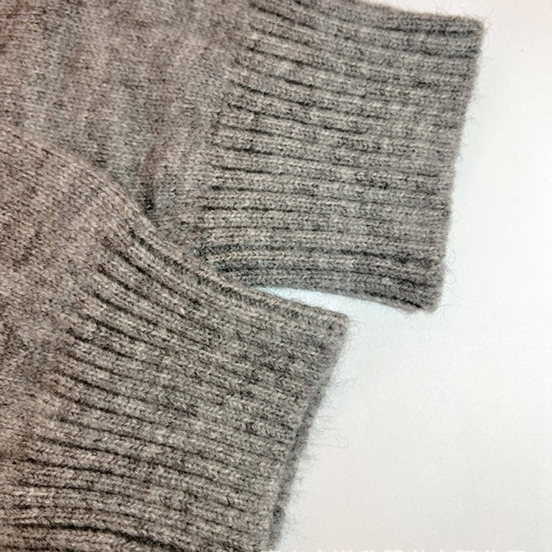 Damen Gestrickte Kapuzenjacke mit Schriftzug Muster Offene Strickjacke