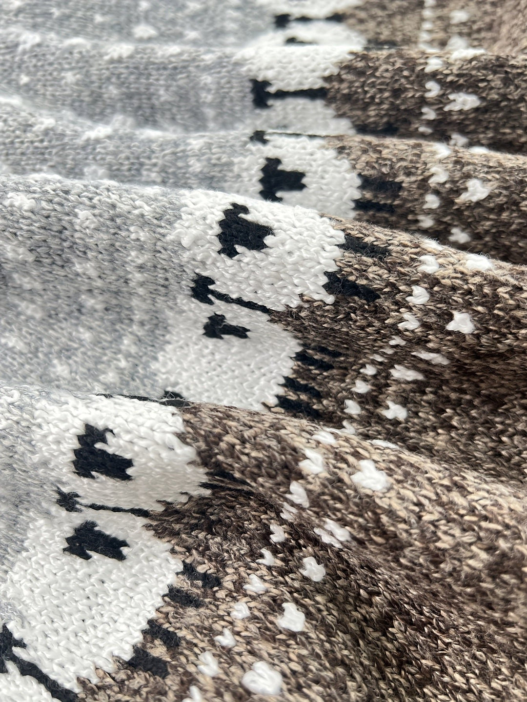 Damen Grobstrick-Pullover mit Schaf-Jacquardmuster