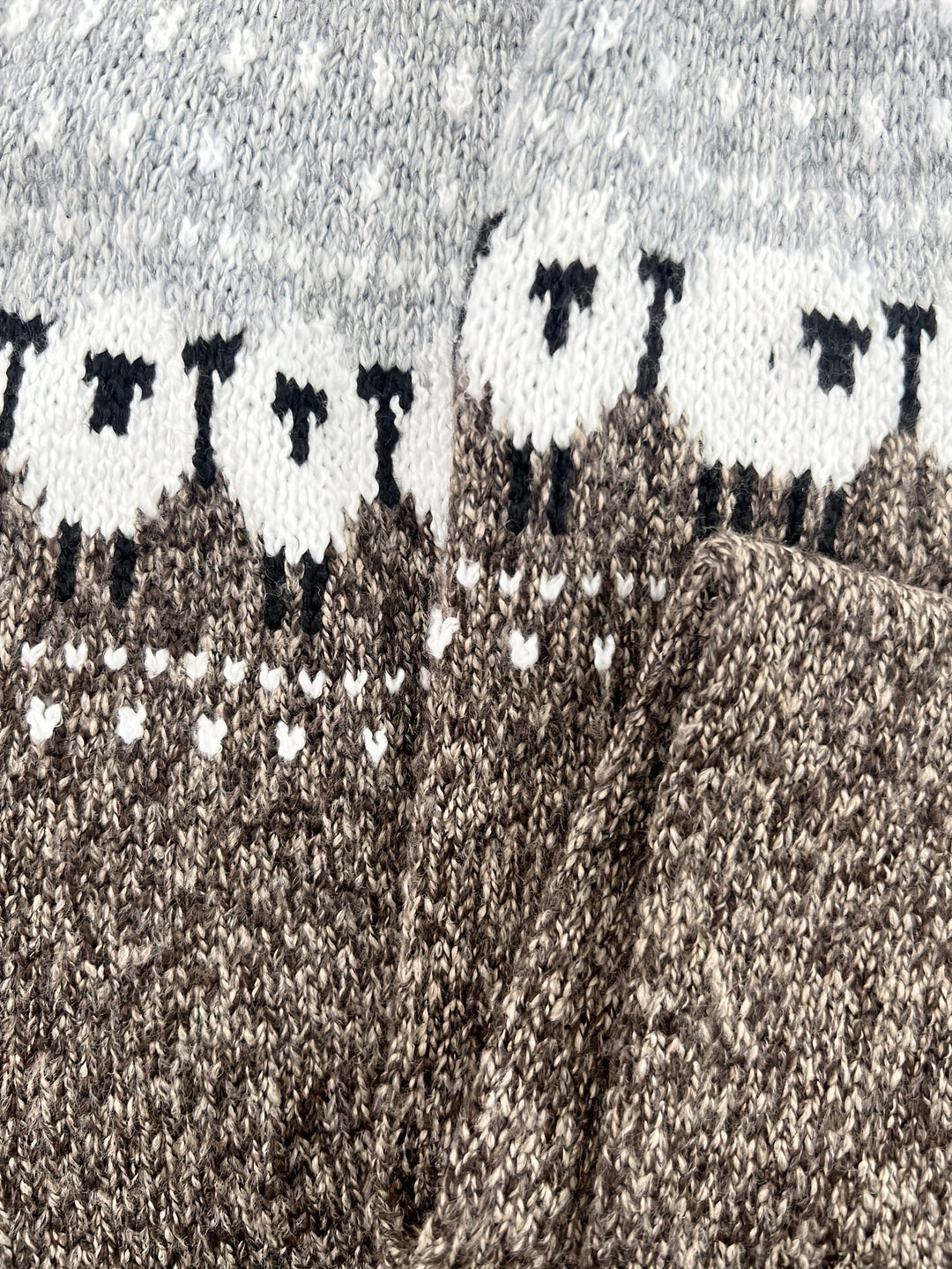 Damen Grobstrick-Pullover mit Schaf-Jacquardmuster
