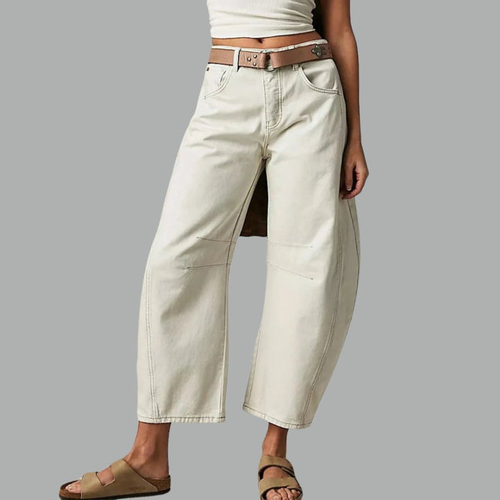 Damen High-Waist Barrel-Leg Relaxed-Fit Jeans