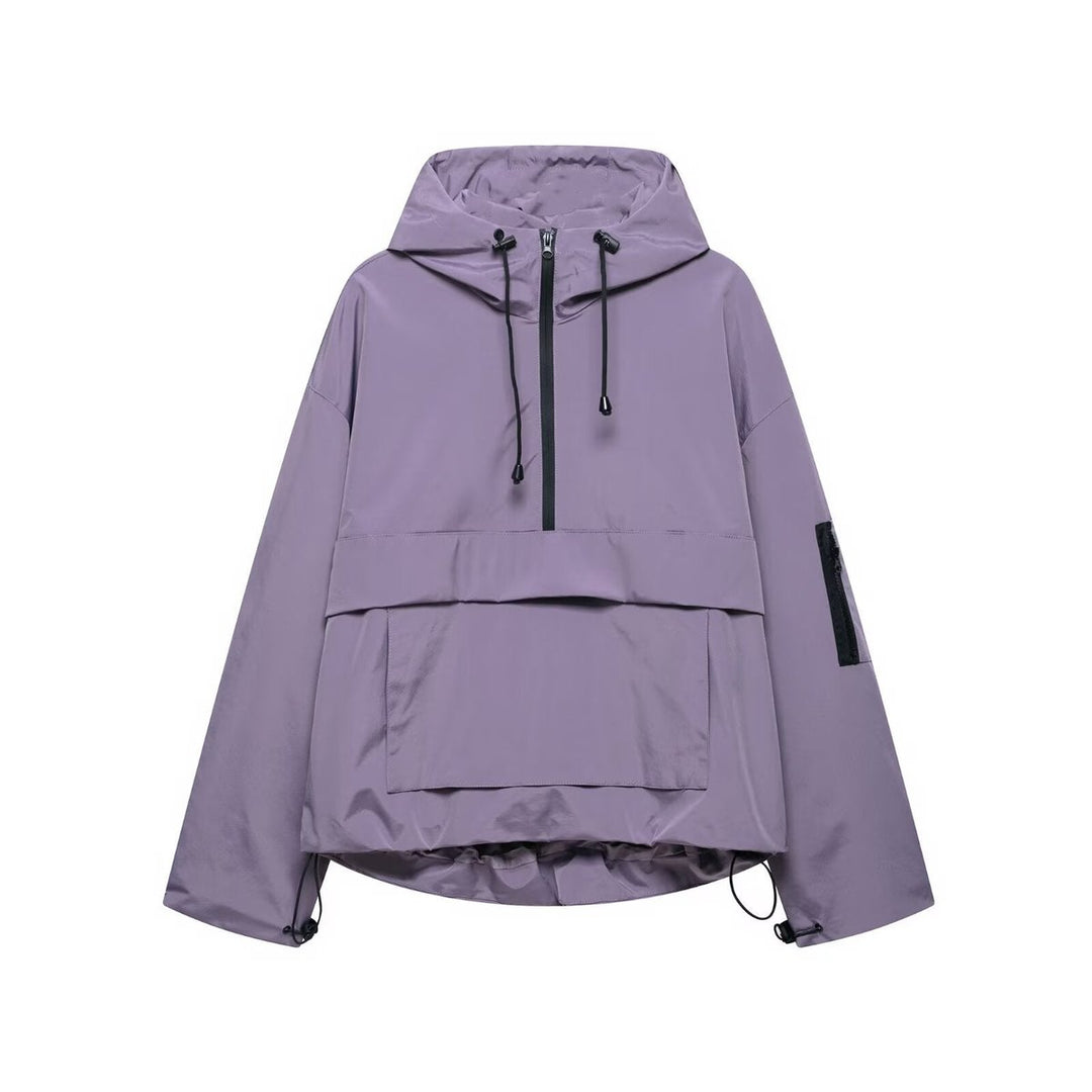 Elisabeth oversized anorak hood and kangaroo pocket design