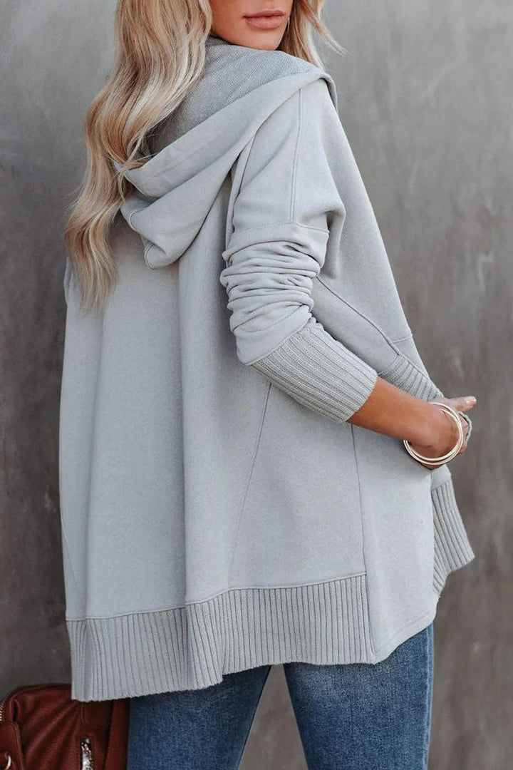 Damen Kapuzen-Tunika Langarm Oversized Hoodie Pullover