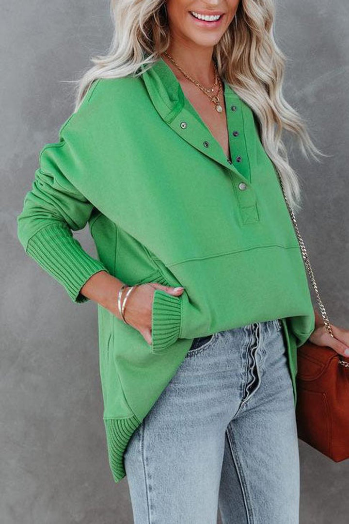 Damen Kapuzen-Tunika Langarm Oversized Hoodie Pullover