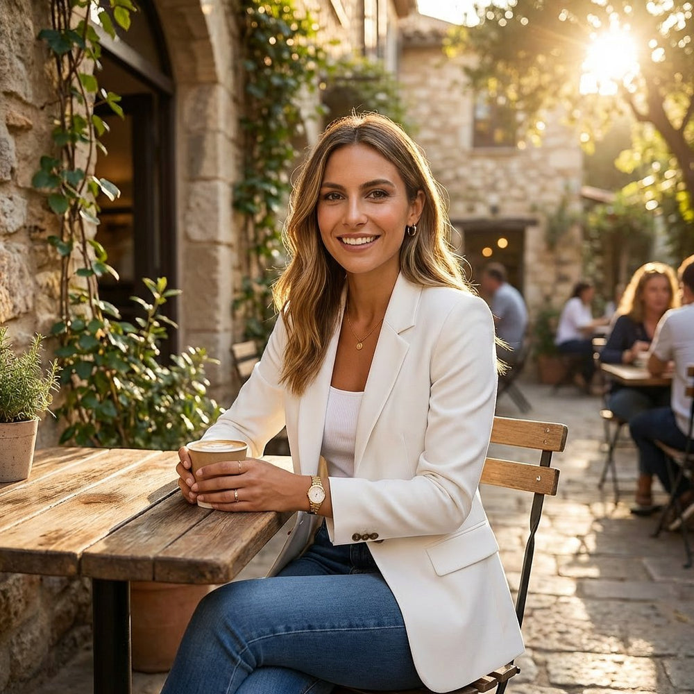 Damen Klassischer Einknopf-Blazer Tailliert