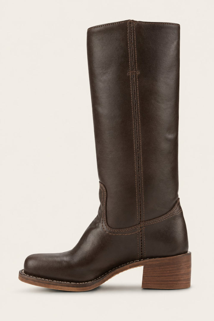 Damen Kniehohe Stiefel Schlanke Passform Strukturierter Absatz