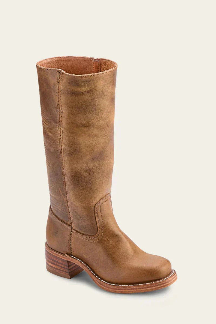 Damen Kniehohe Stiefel Schlanke Passform Strukturierter Absatz