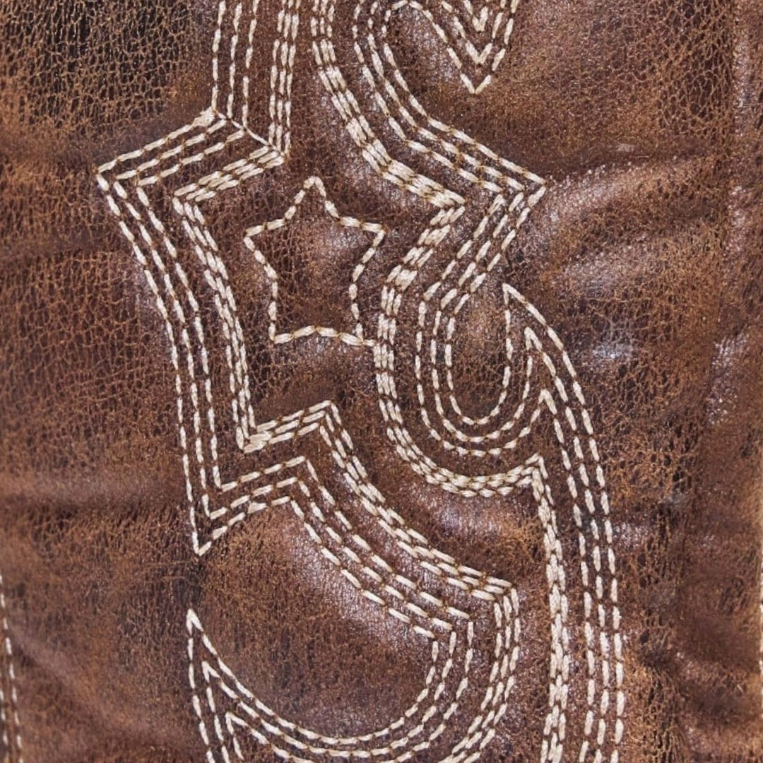 Damen Kniehohe Westernstiefel mit Spitzer Zehenpartie