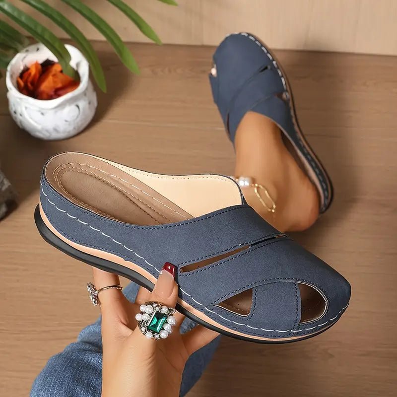 Damen Komfort Atmungsaktive Slip-On Sandalen - Blue