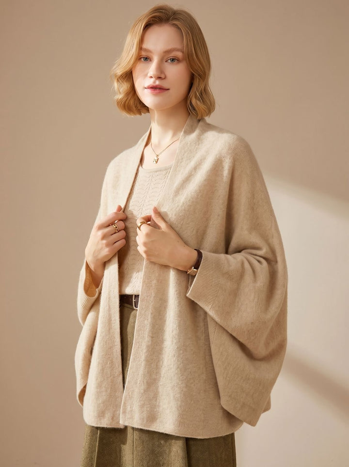 Damen Kunstkaschmir Schal Weicher Oversized Poncho-Schal