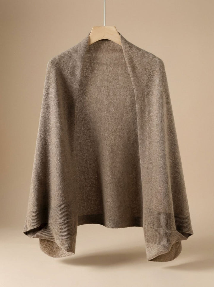 Damen Kunstkaschmir Schal Weicher Oversized Poncho-Schal - Camel